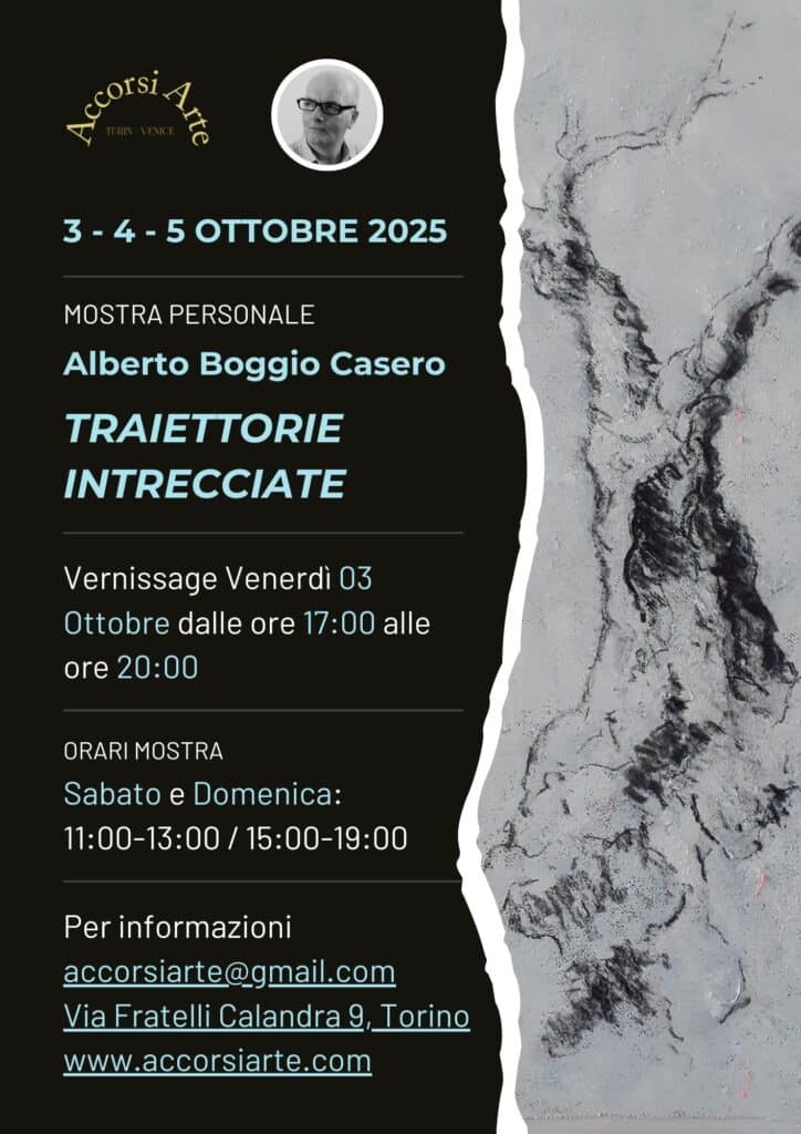 Alberto Boggio Casero, Traiettorie Intrecciate, Accorsi Arte Turin, October 2025