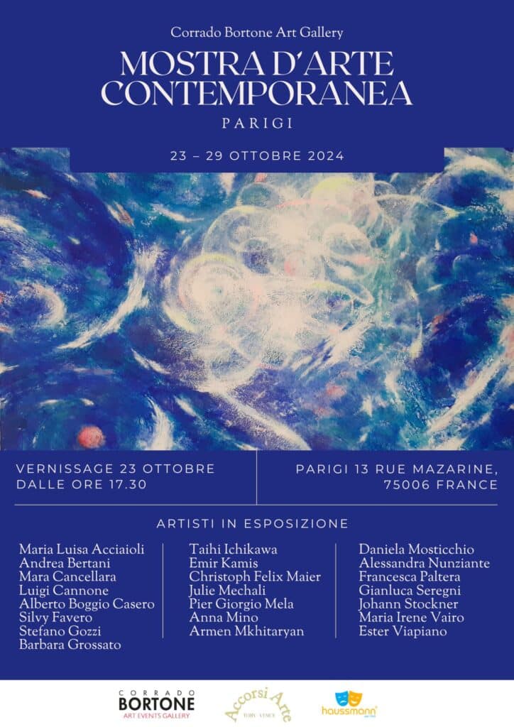 Contemporary Art Exhibition in Paris, October 2024, Corrado Bortone Art Gallery, Accorsi Arte