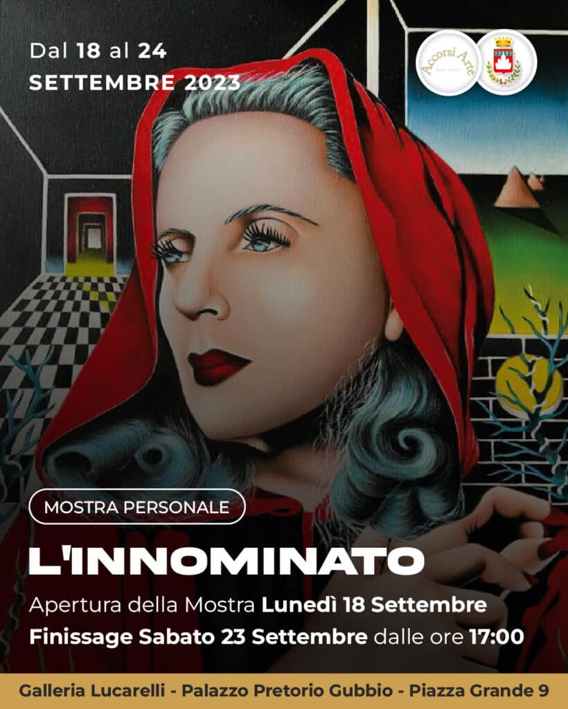 L'Innominato, Solo Exhibition, Galleria Lucarelli, Gubbio, September 2023